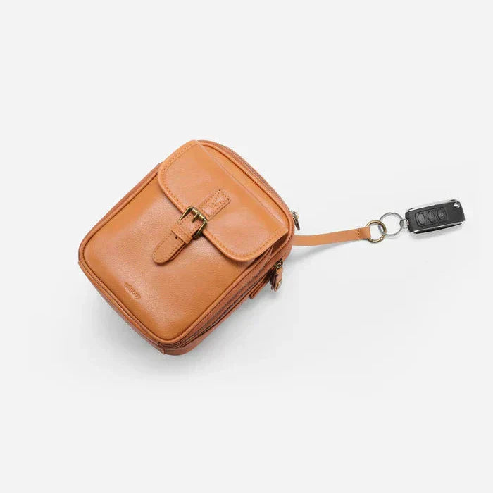 Crossbody-taske i læder