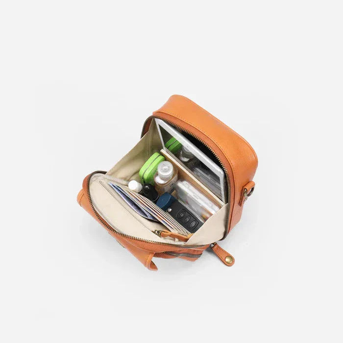 Crossbody-taske i læder