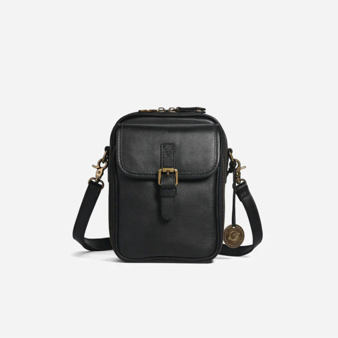 Crossbody-taske i læder