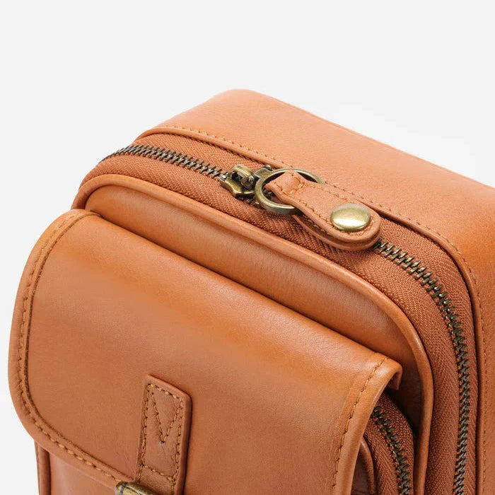 Crossbody-taske i læder