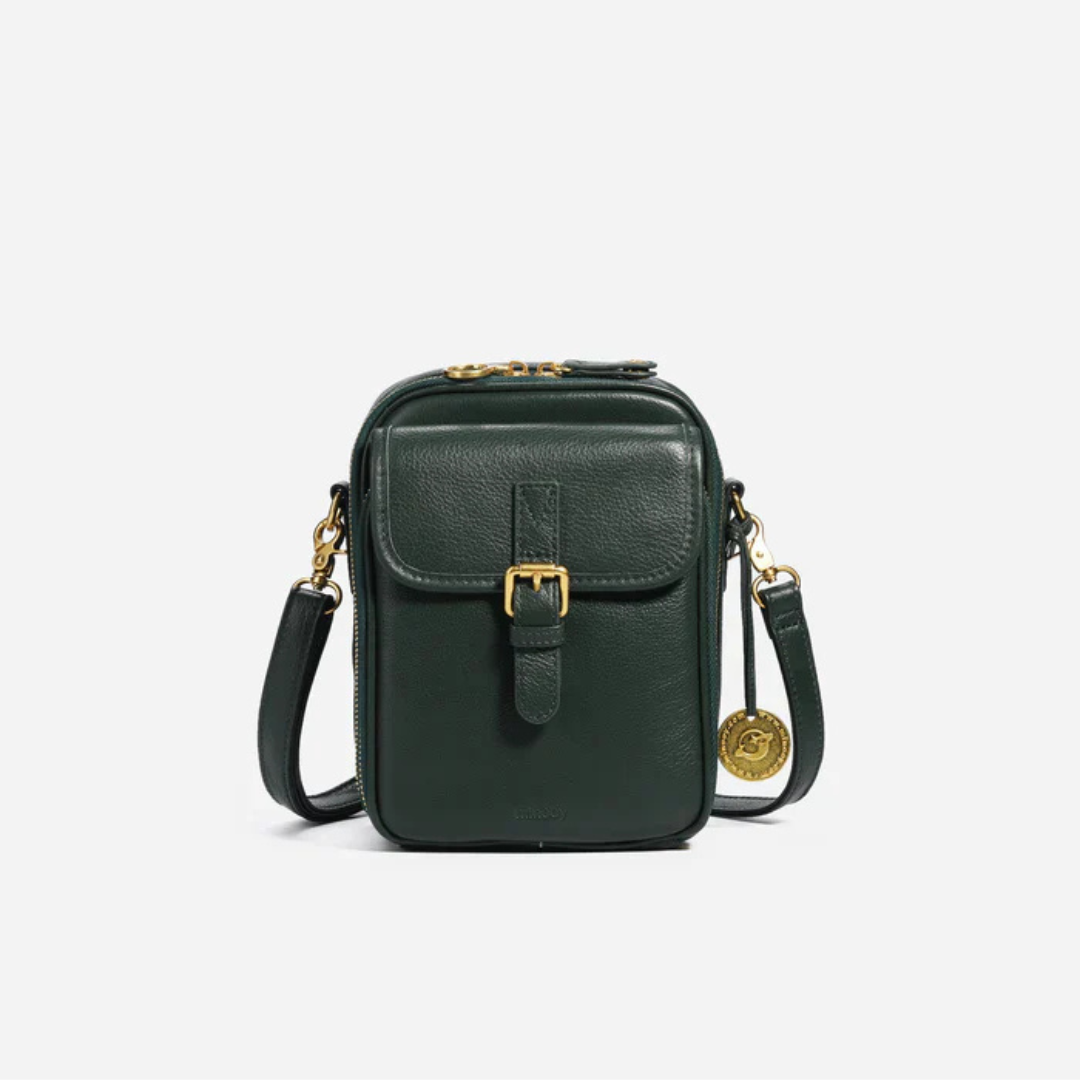 Crossbody-taske i læder