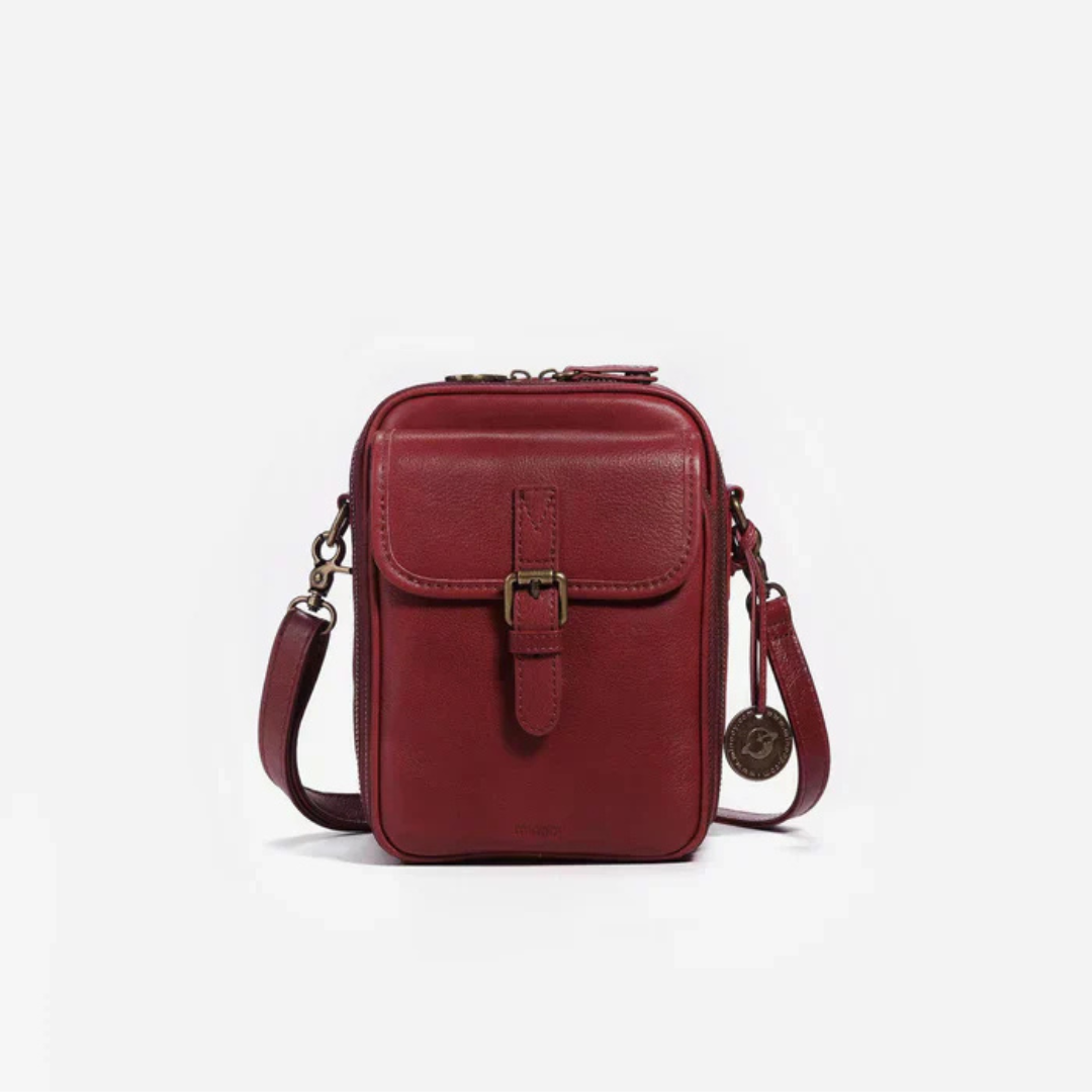 Crossbody-taske i læder