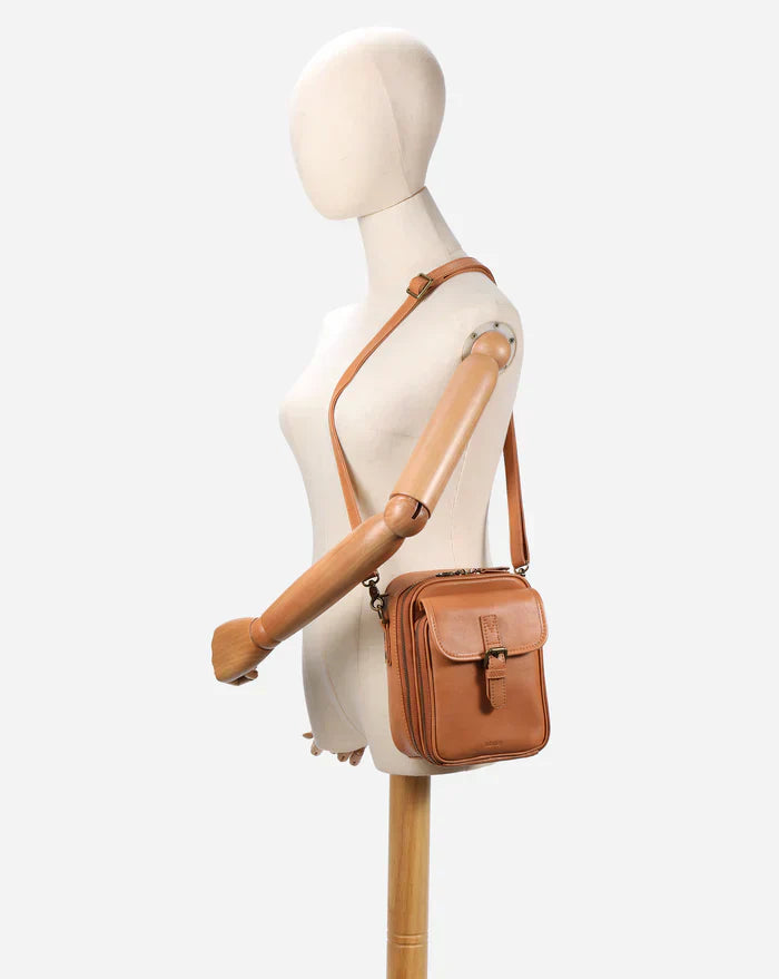 Crossbody-taske i læder