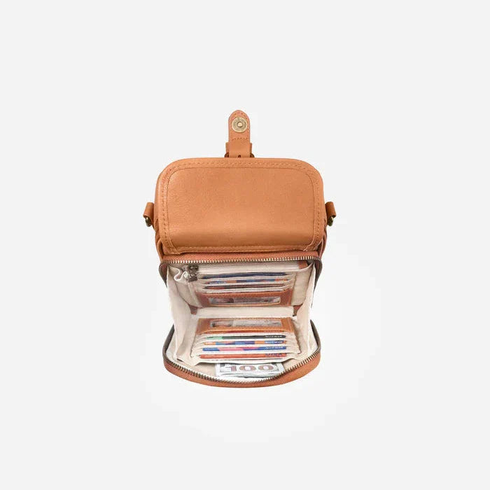 Crossbody-taske i læder