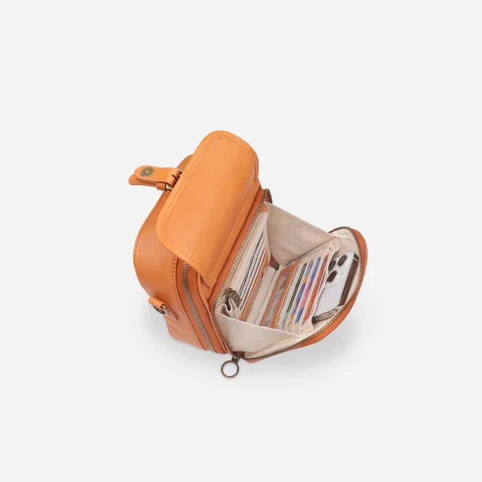 Crossbody-taske i læder