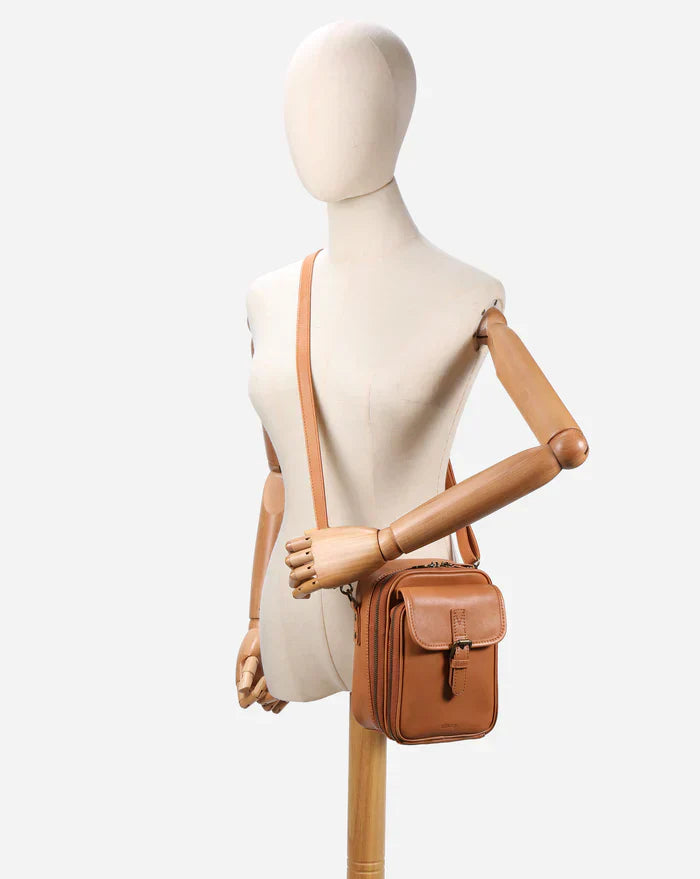 Crossbody-taske i læder