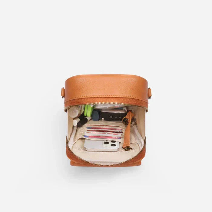 Crossbody-taske i læder