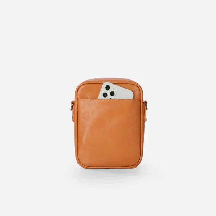 Crossbody-taske i læder