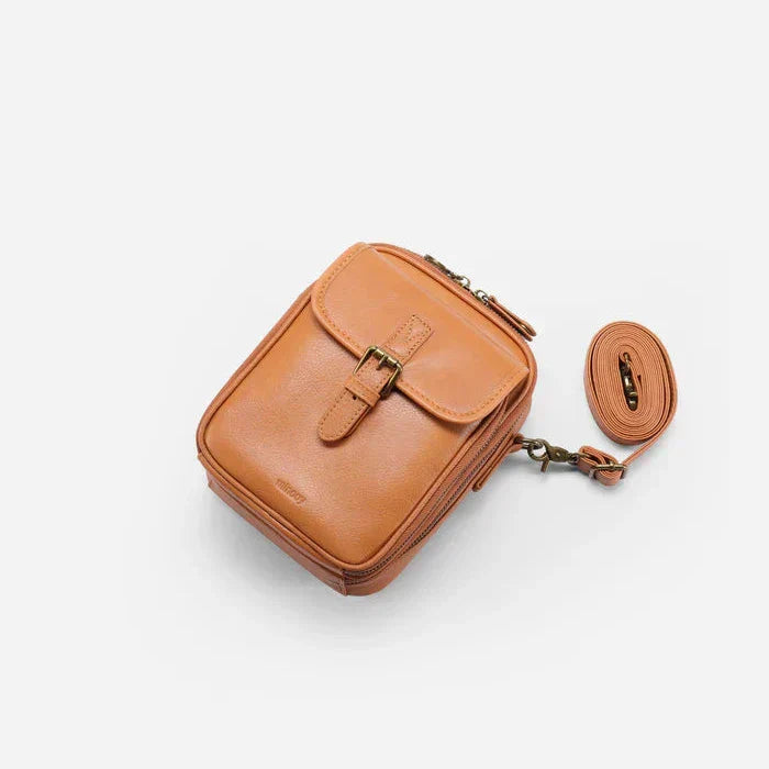 Crossbody-taske i læder